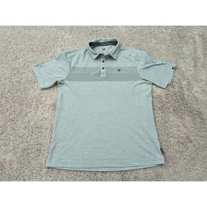 Veece‎ Polo Shirt Mens Medium Short Sleeve Gray Golf Casual